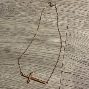 Gold cross necklace